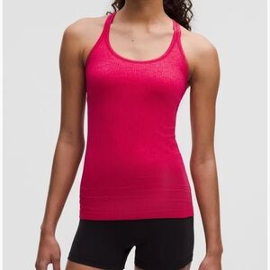 Lululemon Ebb to Street Tank Top Light Support B/C Cup Dragonfruit Pink